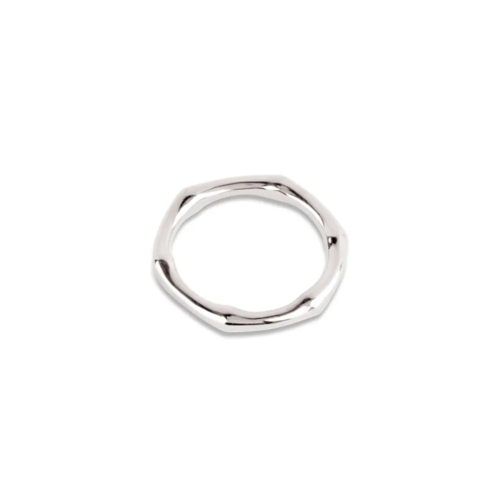 Dinny Hall Bamboo Ring In Sterling Silver