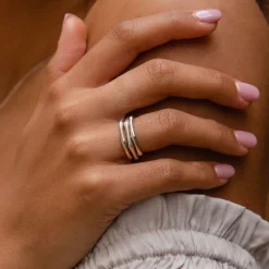 Dinny Hall Bamboo Ring In Sterling Silver