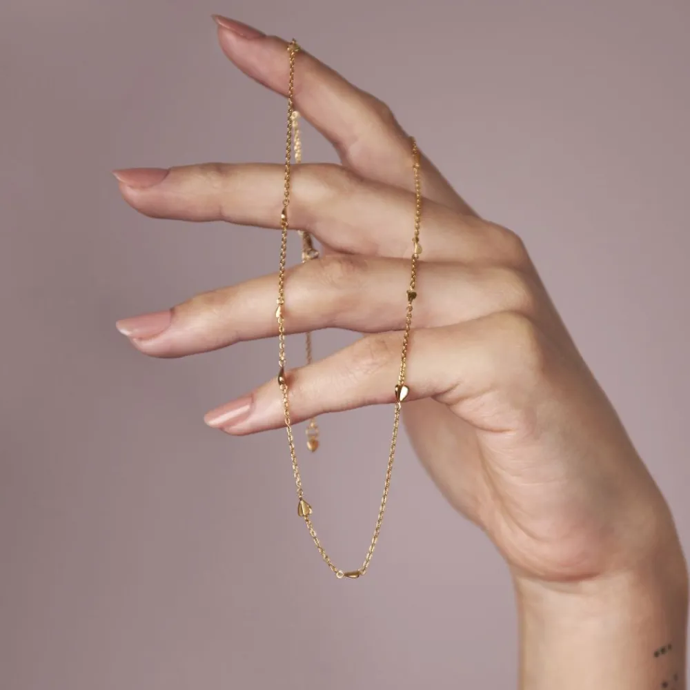 Dinny Hall Bijou Folded Heart Chain Necklace