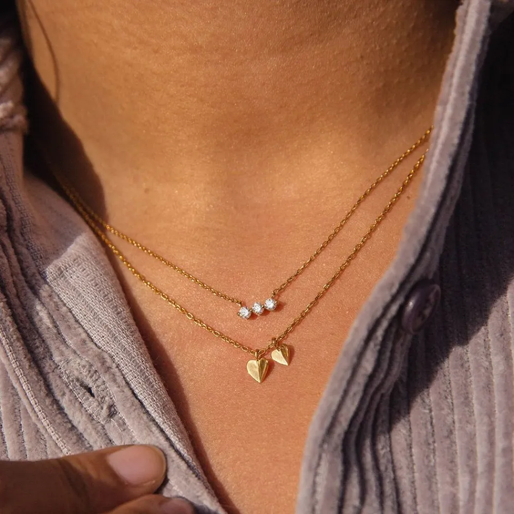 Dinny Hall Bijou Folded Heart Duo Pendant