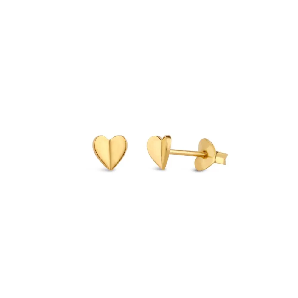 Dinny Hall Bijou Folded Heart Studs