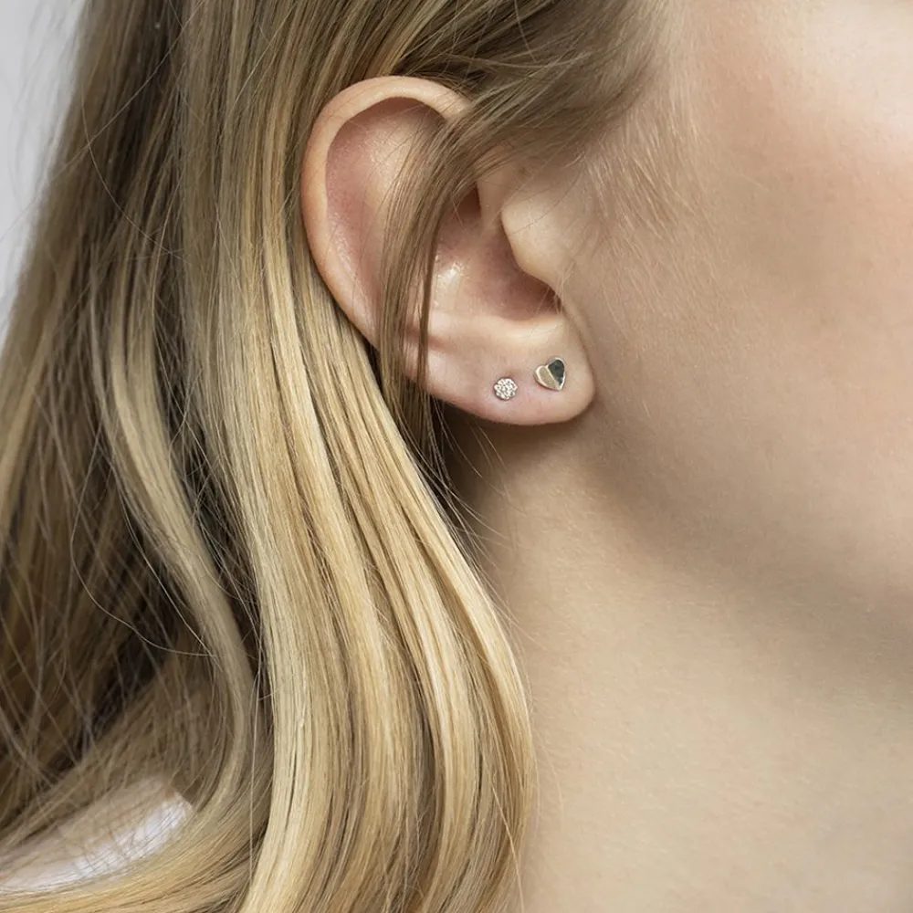 Dinny Hall Bijou Folded Heart Studs