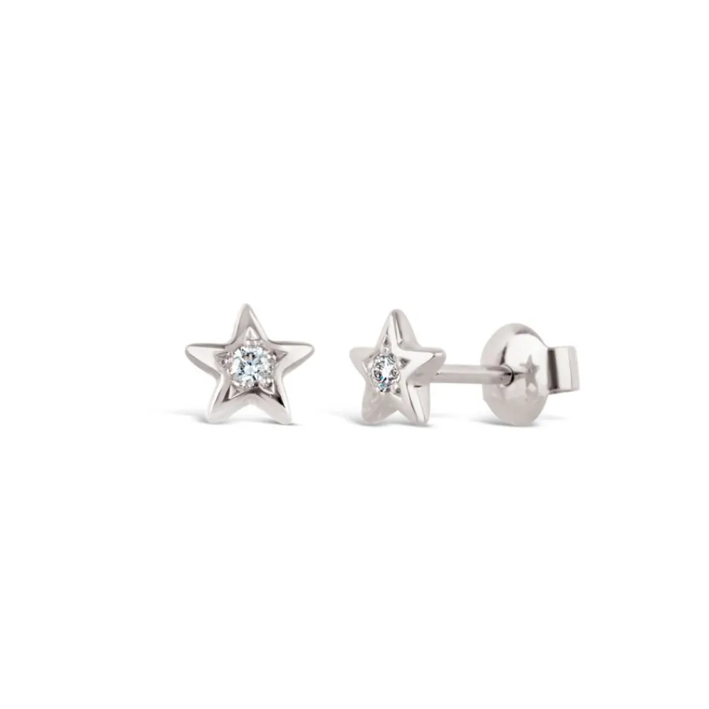 Dinny Hall Bijou Recycled Gold Star Diamond Studs