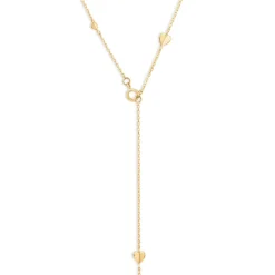 Dinny Hall Bijou Solid Gold Folded Heart Lariat
