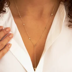 Dinny Hall Bijou Solid Gold Folded Heart Lariat