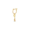 Dinny Hall Bijou Solid Gold Single Folded Heart Hoop
