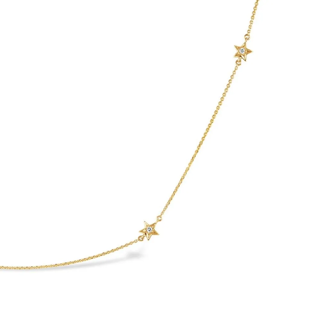 Dinny Hall Bijou Solid Recycled Gold Star Diamond Necklace