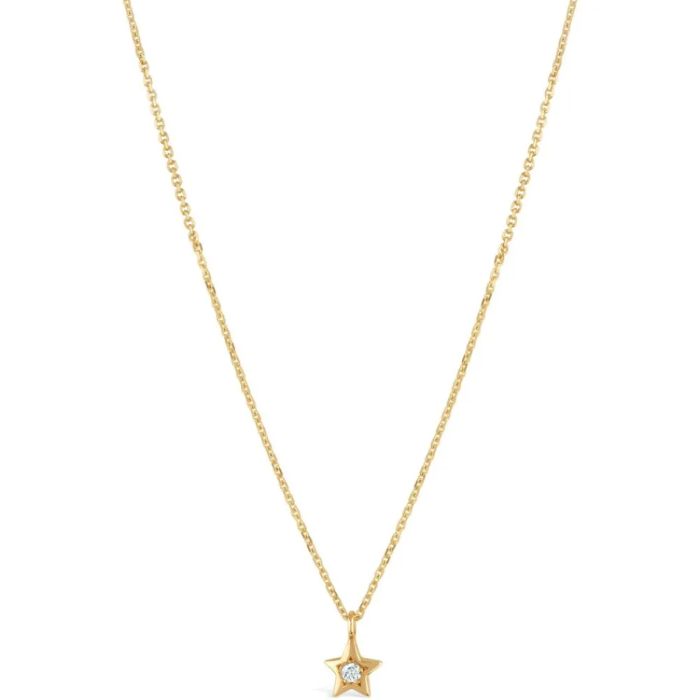 Dinny Hall Bijou Solid Yellow Gold Star Diamond Pendant