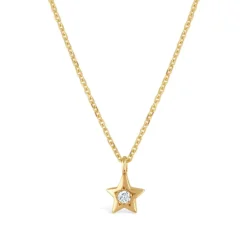 Dinny Hall Bijou Solid Yellow Gold Star Diamond Pendant