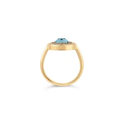 Dinny Hall Double Halo 14K Fine Pinky Ring