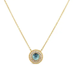 Dinny Hall Double Halo 14K Gold Pendant