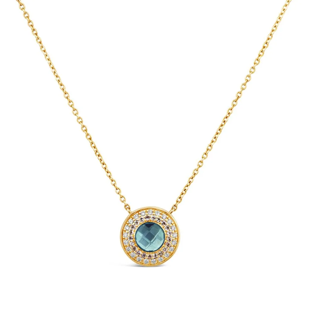 Dinny Hall Double Halo 14K Gold Pendant