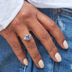 Dinny Hall Edie 18K Fine Cornflower Blue Sapphire & Diamond Ring