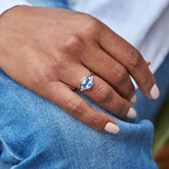 Dinny Hall Edie 18K Fine Cornflower Blue Sapphire & Diamond Ring