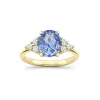 Dinny Hall Edie 18K Fine Iris Blue Sapphire & Diamond Ring