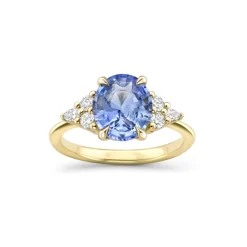 Dinny Hall Edie 18K Fine Iris Blue Sapphire & Diamond Ring