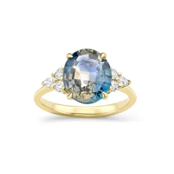 Dinny Hall Edie 18K Fine Peacock Sapphire & Diamond Ring