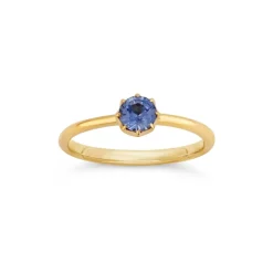 Dinny Hall Ellie 18K Fine Blue Sapphire Solitaire Ring