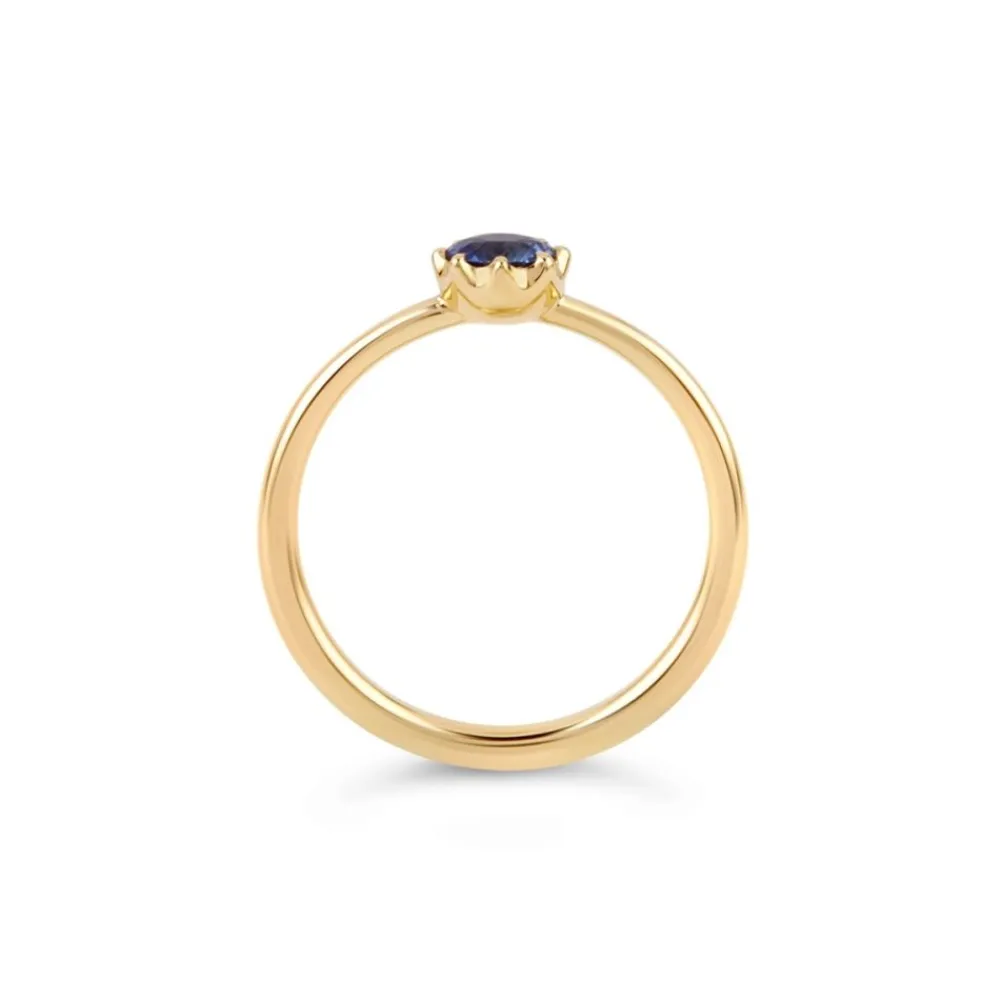 Dinny Hall Ellie 18K Fine Blue Sapphire Solitaire Ring