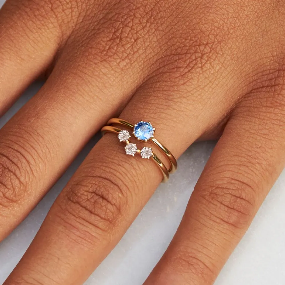 Dinny Hall Ellie 18K Fine Blue Sapphire Solitaire Ring