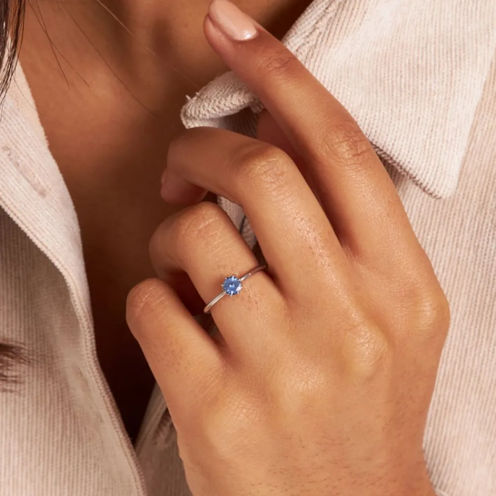 Dinny Hall Ellie 18K Fine Blue Sapphire Solitaire Ring