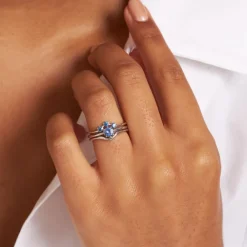 Dinny Hall Ellie 18K Fine Cornflower Blue Sapphire Solitaire Ring