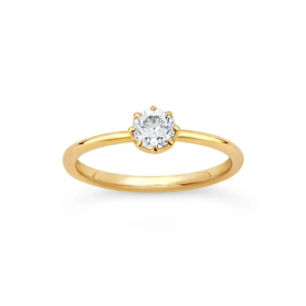 Dinny Hall Ellie 18K Fine Diamond Solitaire Ring