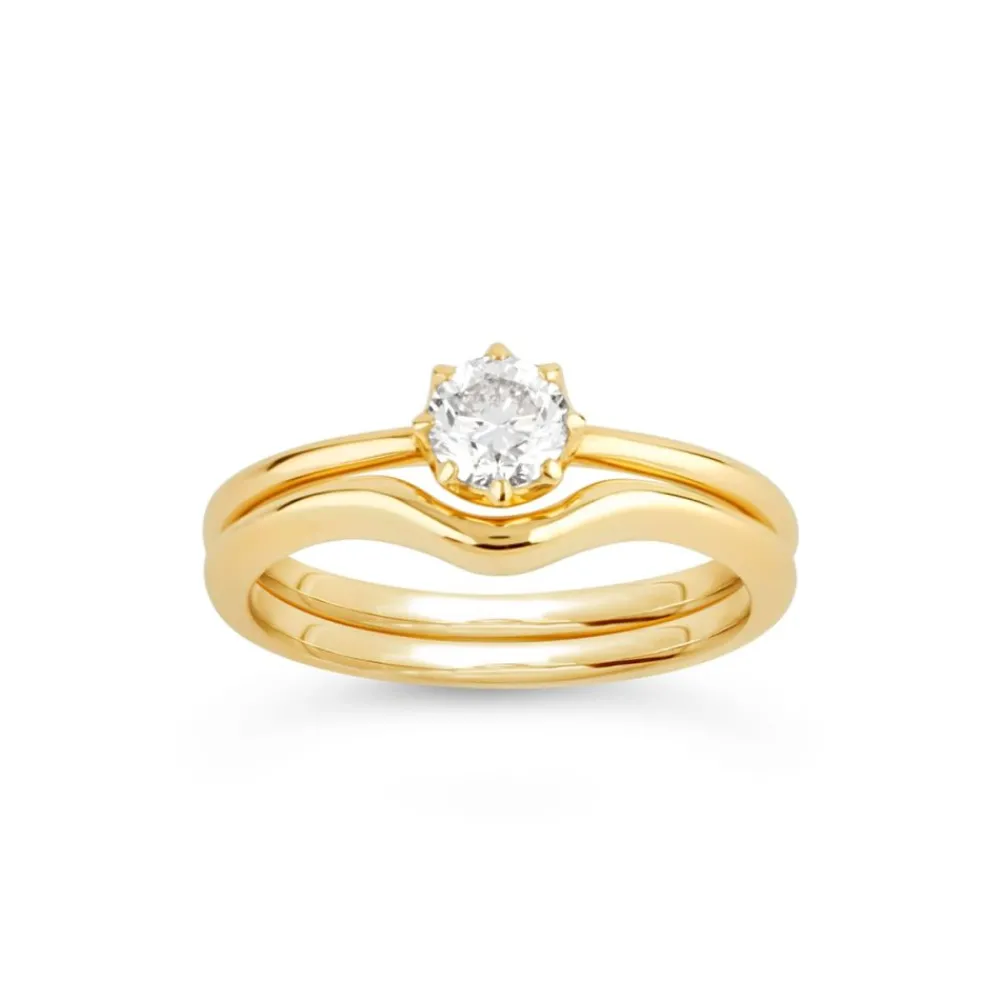 Dinny Hall Ellie 18K Fine Diamond Solitaire Ring
