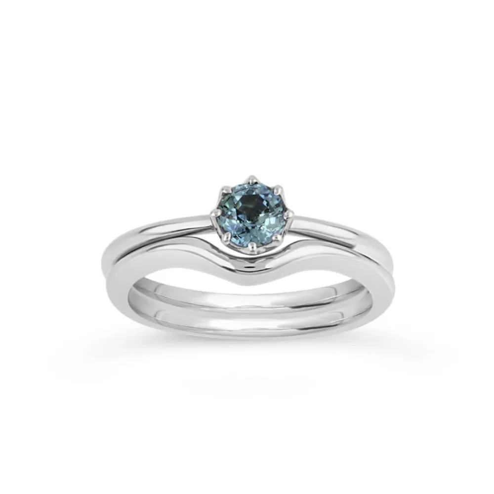 Dinny Hall Ellie 18K Fine Duck Egg Blue Sapphire Solitaire Ring