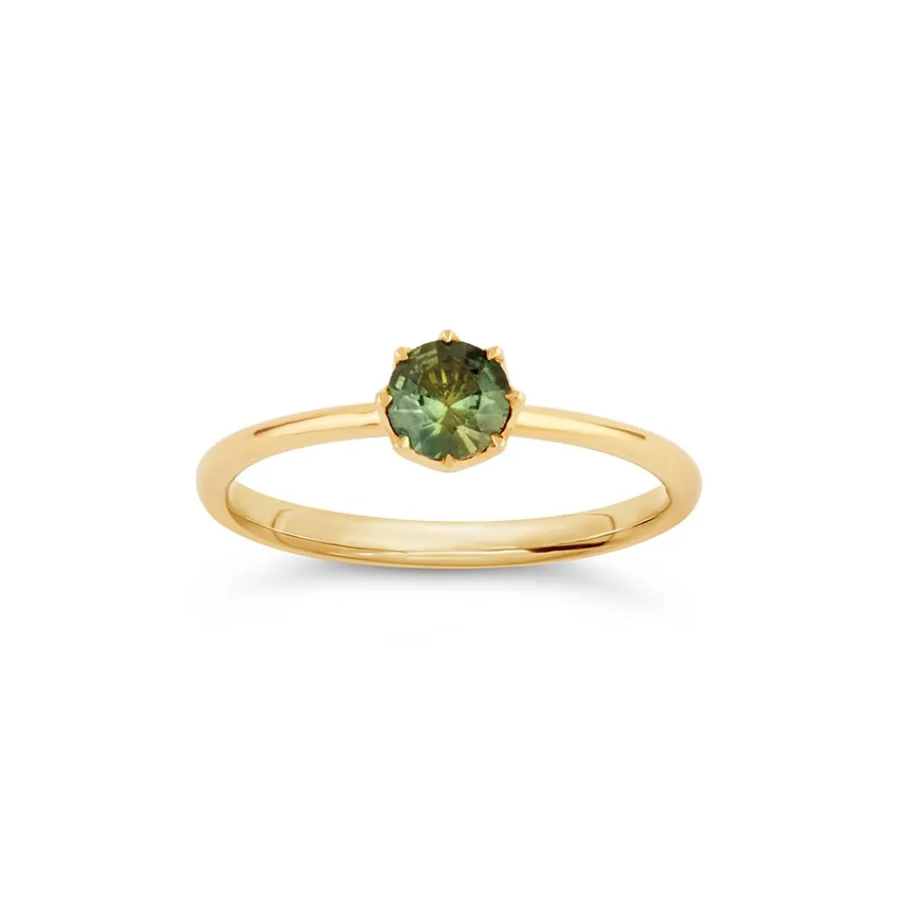 Dinny Hall Ellie 18K Fine Sage Green Sapphire Solitaire Ring