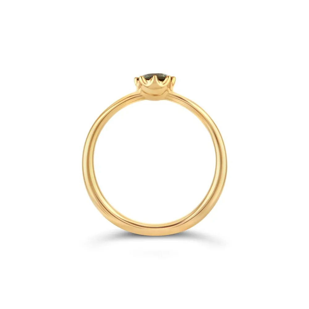 Dinny Hall Ellie 18K Fine Sage Green Sapphire Solitaire Ring
