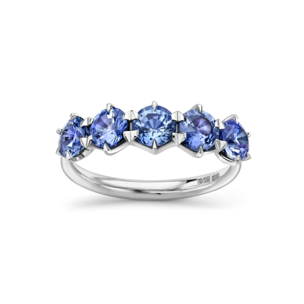 Dinny Hall Elyhara 18K Fine Azure Blue Five Stone Ring
