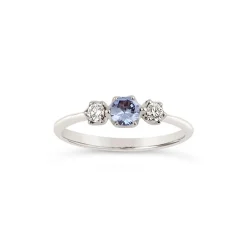 Dinny Hall Elyhara 18K Fine Blue Sapphire & Diamond Small Trilogy Ring