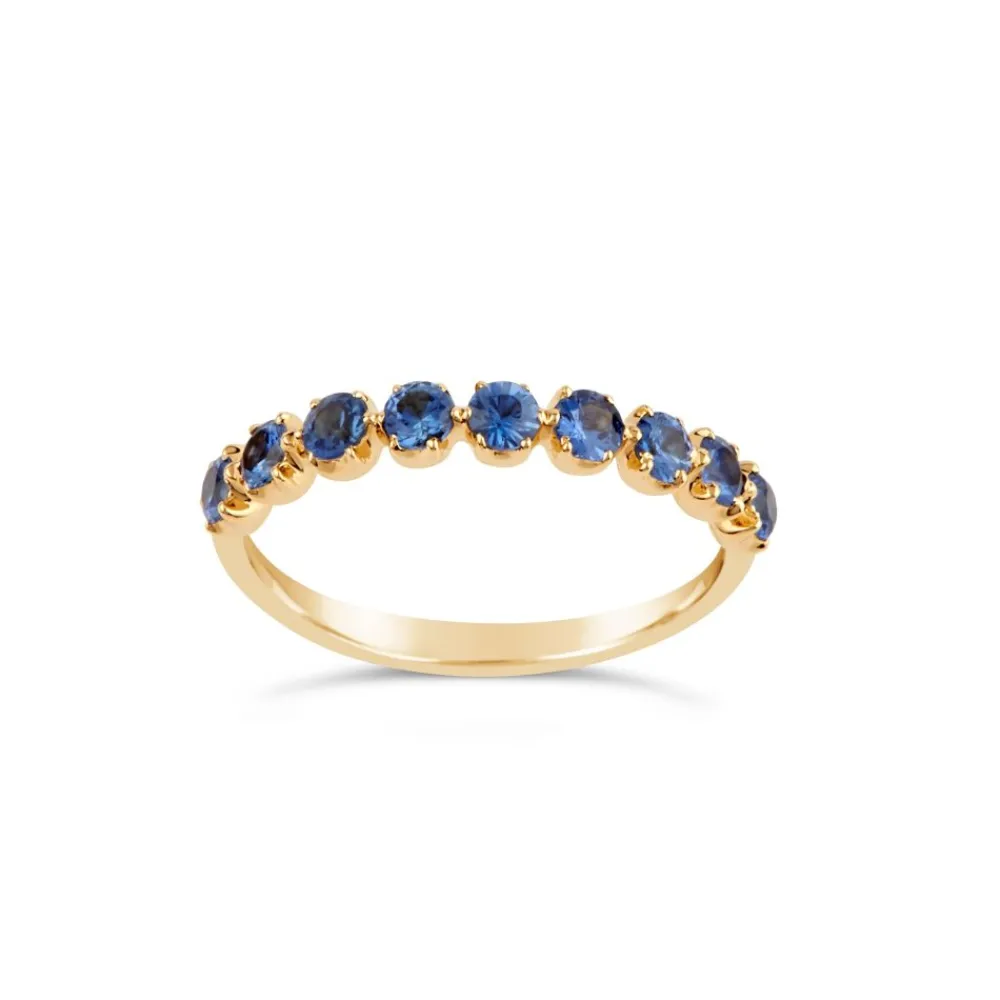Dinny Hall Elyhara 18K Fine Blue Sapphire Half Eternity Ring