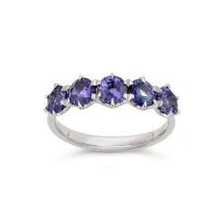 Dinny Hall Elyhara 18K Fine Blue Sapphire Five Stone Ring