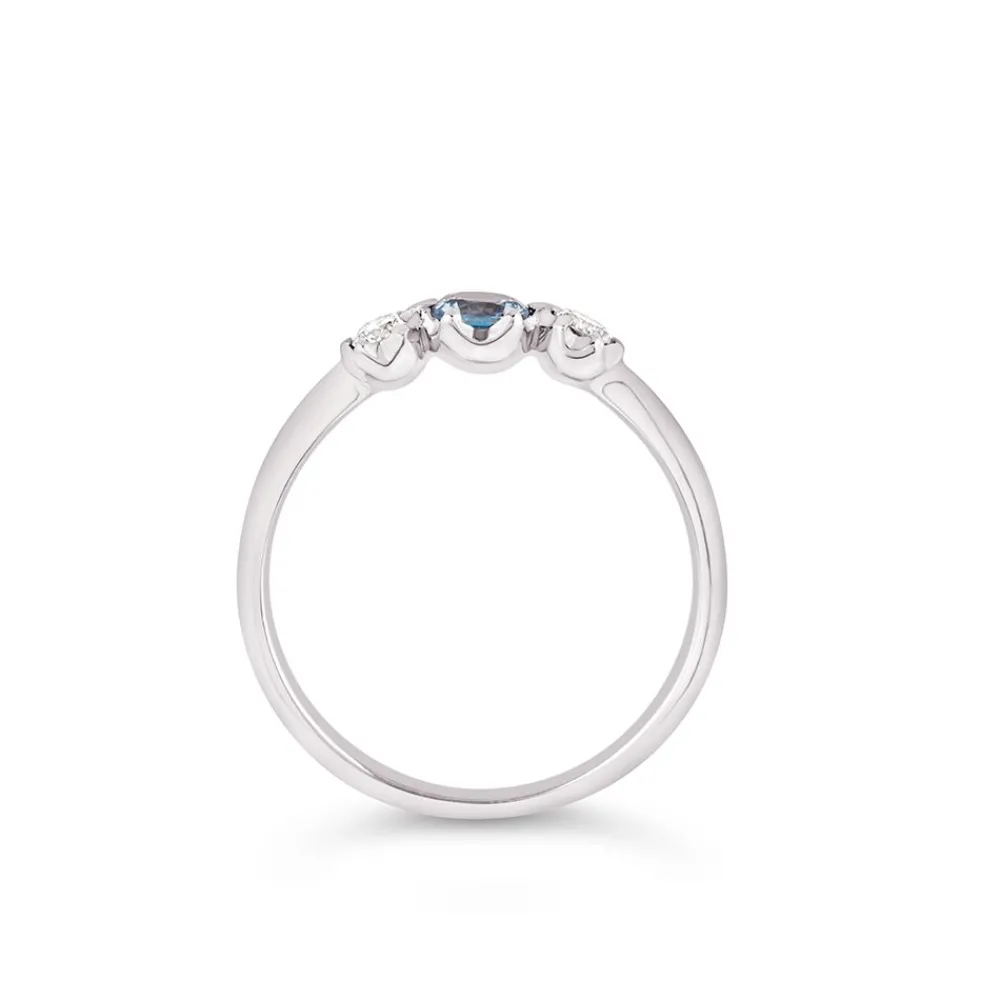 Dinny Hall Elyhara 18K Fine Blue Sapphire & Diamond Small Trilogy Ring