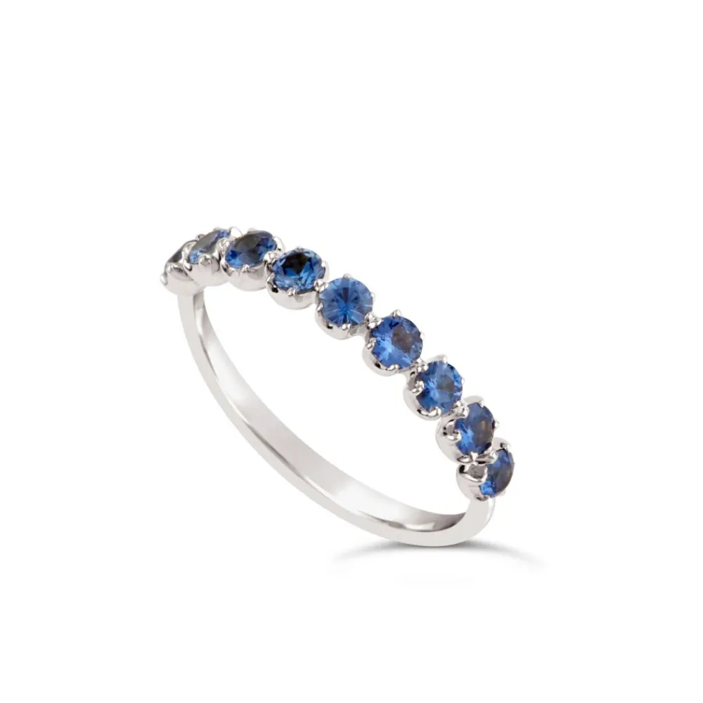 Dinny Hall Elyhara 18K Fine Blue Sapphire Half Eternity Ring