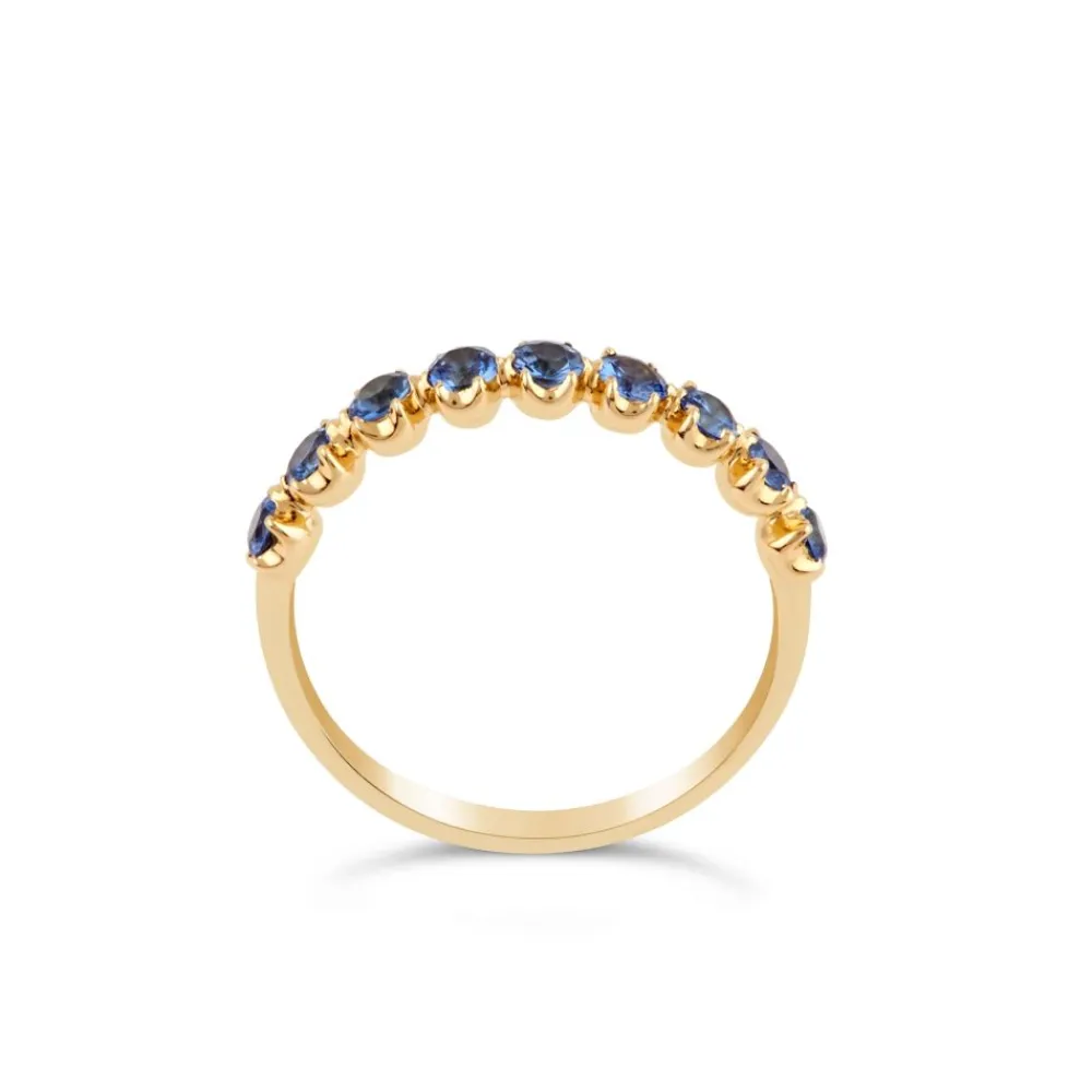 Dinny Hall Elyhara 18K Fine Blue Sapphire Half Eternity Ring