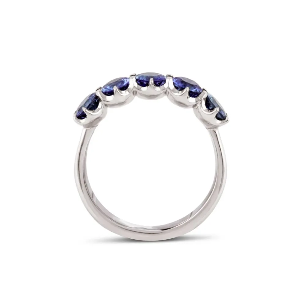 Dinny Hall Elyhara 18K Fine Blue Sapphire Five Stone Ring