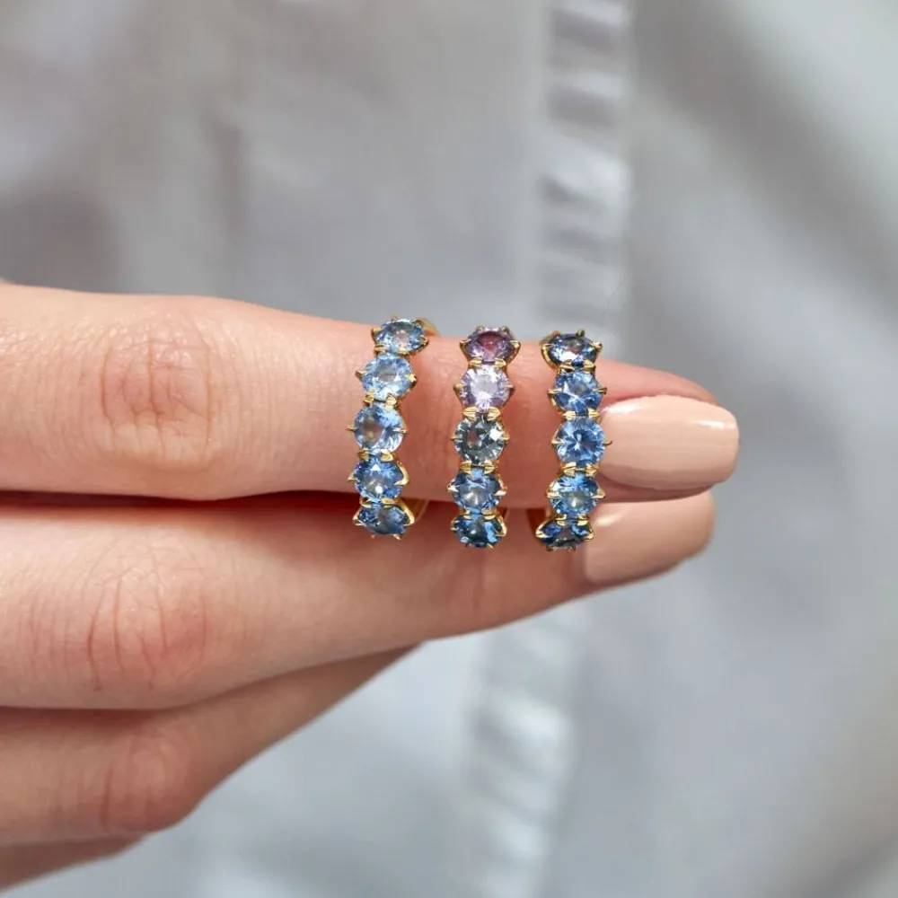 Dinny Hall Elyhara 18K Fine Blue Sapphire Five Stone Ring