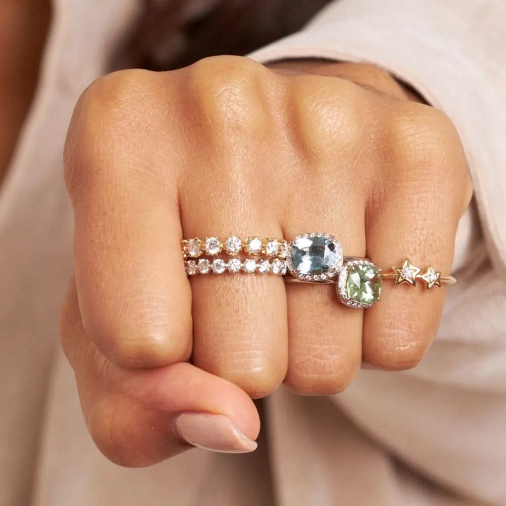 Dinny Hall Elyhara 18K Fine Diamond Seven Stone Ring