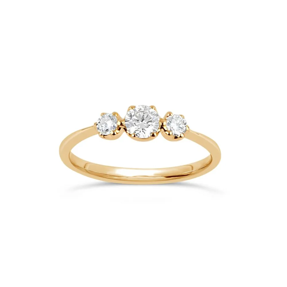 Dinny Hall Elyhara 18K Fine Diamond Small Trilogy Ring