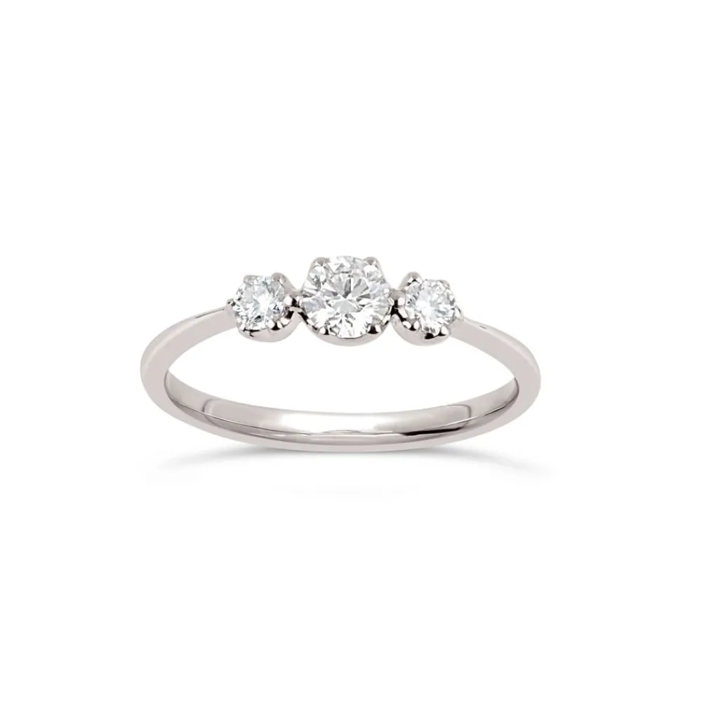 Dinny Hall Elyhara 18K Fine Diamond Small Trilogy Ring