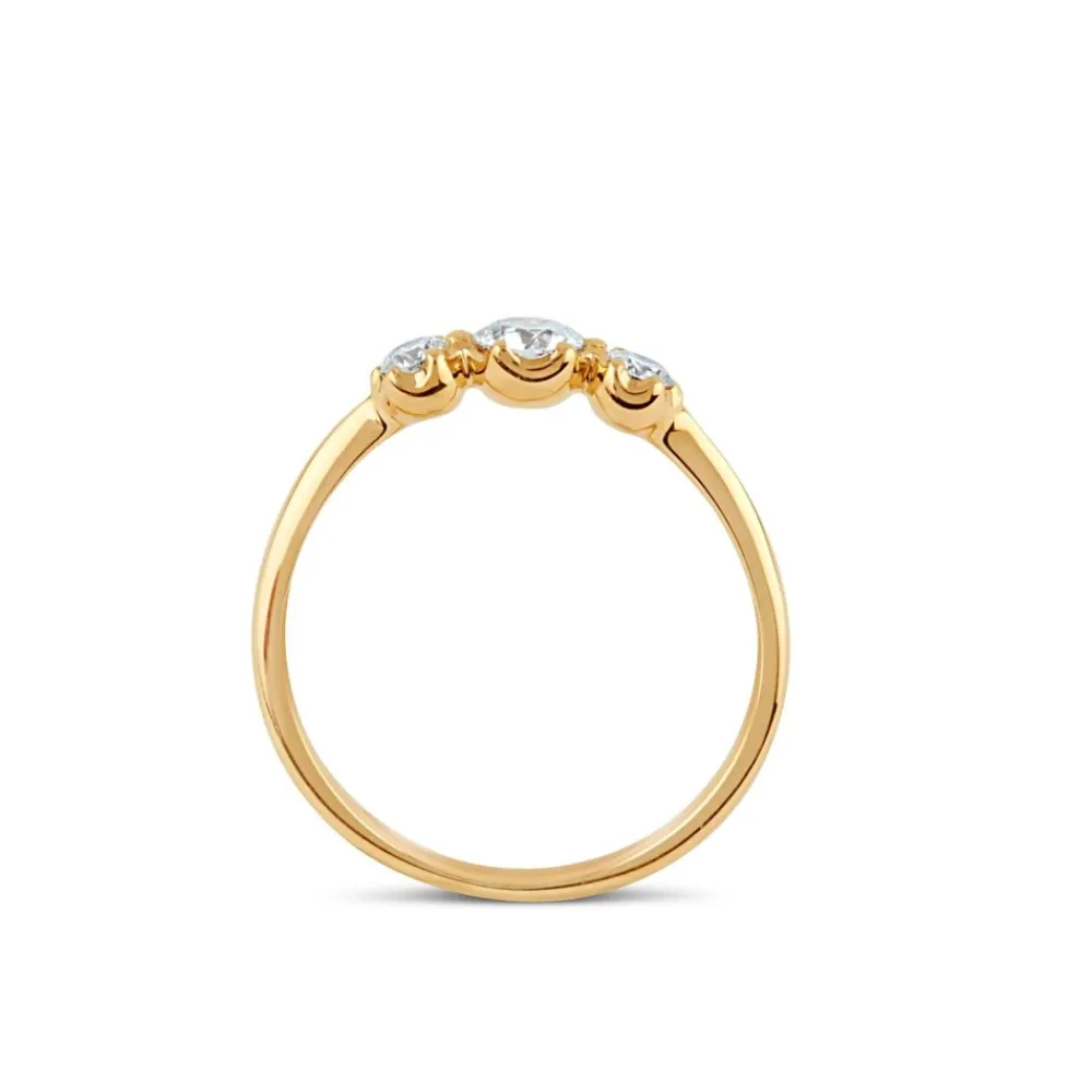 Dinny Hall Elyhara 18K Fine Diamond Small Trilogy Ring