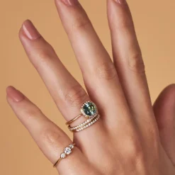 Dinny Hall Elyhara 18K Fine Diamond Small Trilogy Ring