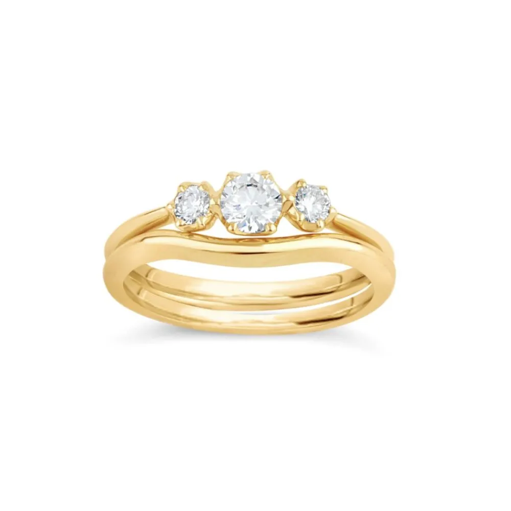 Dinny Hall Elyhara 18K Fine Diamond Small Trilogy Ring