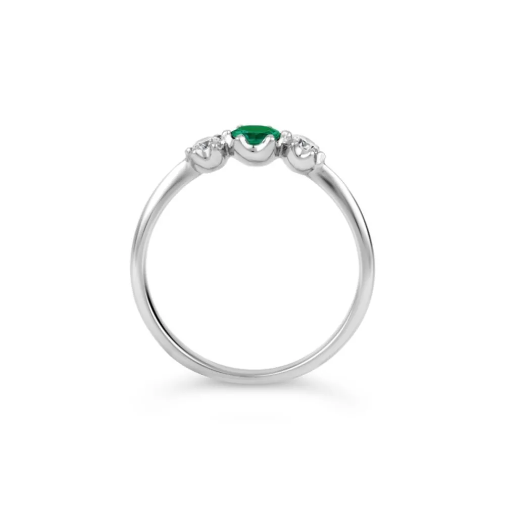 Dinny Hall Elyhara 18K Fine Emerald & Diamond Small Trilogy Ring