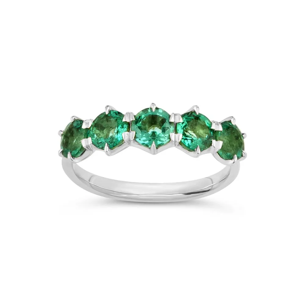 Dinny Hall Elyhara 18K Fine Emerald Five Stone Ring