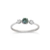 Dinny Hall Elyhara 18K Fine Eucalyptus Green Sapphire & Diamond Small Trilogy Ring
