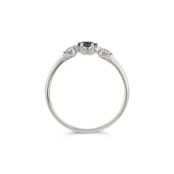 Dinny Hall Elyhara 18K Fine Eucalyptus Green Sapphire & Diamond Small Trilogy Ring